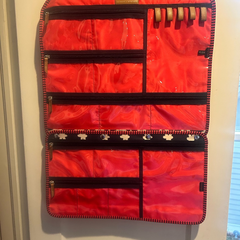 Stella & Dot Red and Navy New Jewelry Organizer